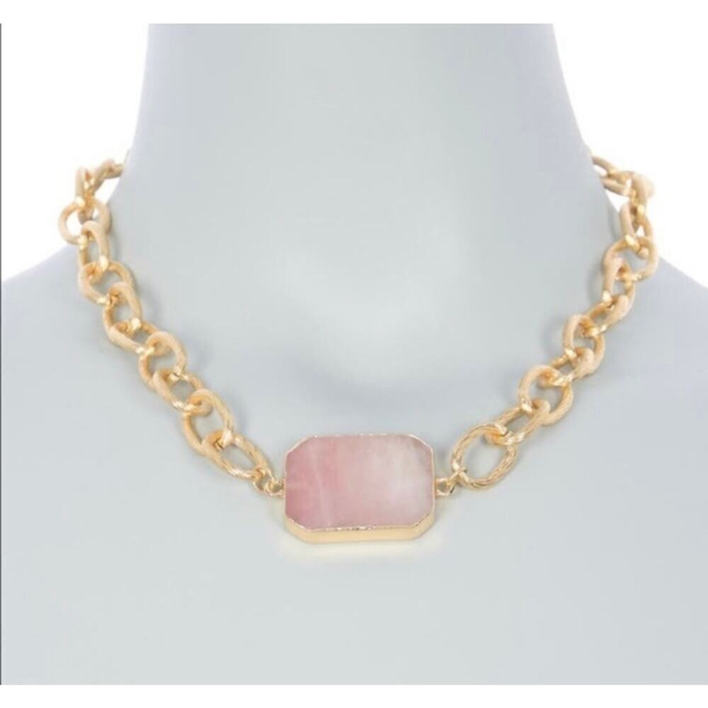 NEW Melrose & Market Pink and Gold Colored Collar Necklace